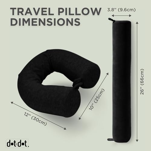 DotDot Twist Memory Foam Travel Pillow - Onyx