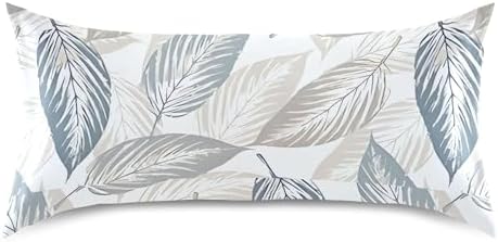 TSENQUE Abstract Leaves Sateen Pillow Cases for Hair and Cooling
