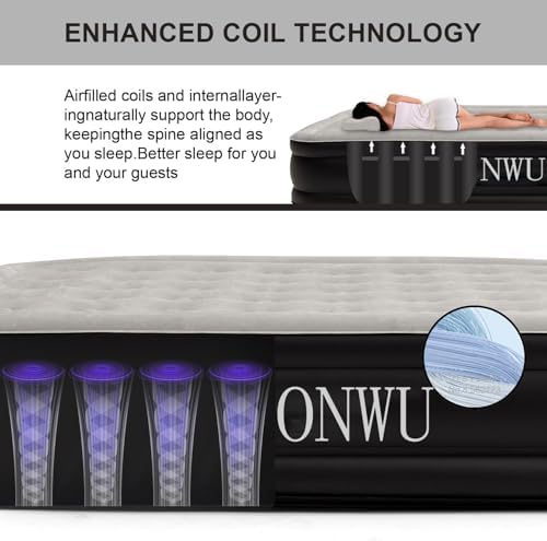 Oqsonwu 16 Queen Air Mattress with Built-in Pump