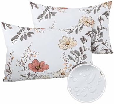 Waterproof Pillow Protector 2 Pack Zipper Design