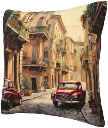 Ogniwo Italian Street Throw Pillow 12x12 Inch Cushion Case