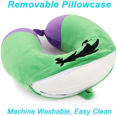 ETOILESEA Superhero Travel Pillow with Eye Mask for Kids Adults