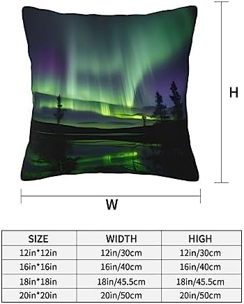 Ogniwo Dark Northern Lights Throw Pillow 12x12 Inch