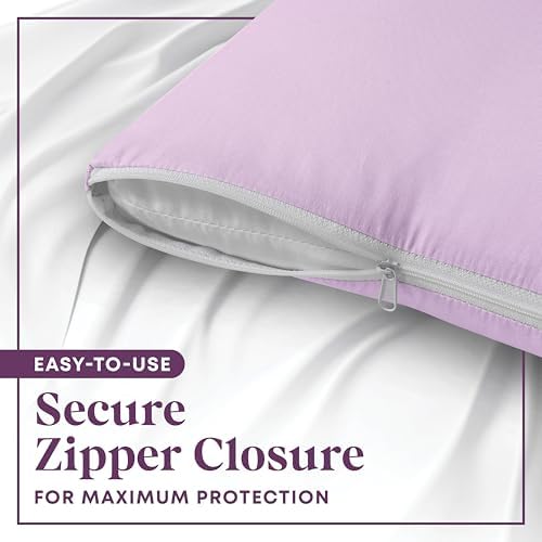 CirclesHome Pillow Protectors 2 Pack Queen Size Zippered