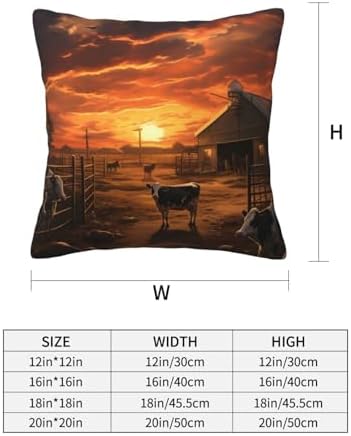 Ogniwo Cattle Farm Sanctuary Throw Pillow 12x12 Inch