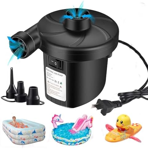 Binoa XZFJFRID Electric Air Mattress Pump with 3 Nozzles
