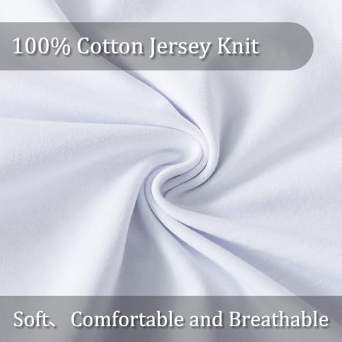 WhatsBedding Queen Jersey Knit Pillowcases with Zipper