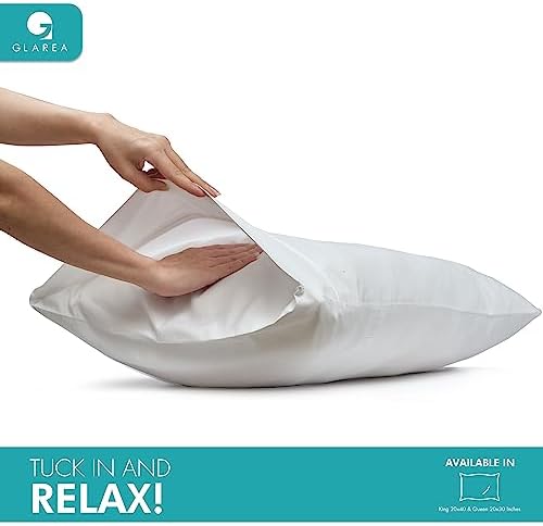 Glarea 24-Pack White Pillow Cases Queen Size