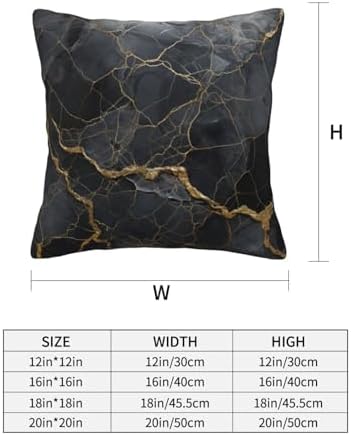 Ogniwo Black Textured Marble Throw Pillow 12x12 Inch 1