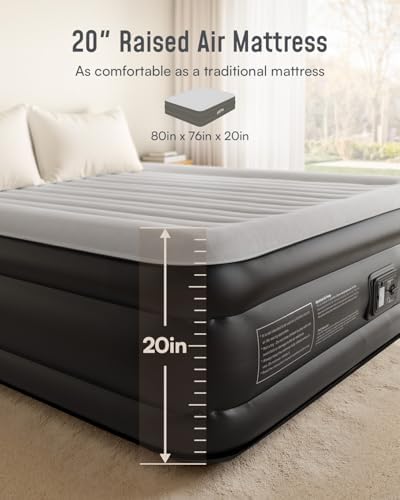 Airefina King Size Air Mattress with Built-in Pump 1