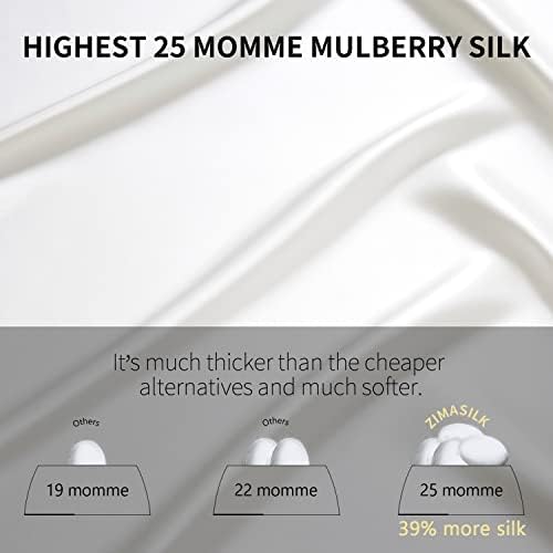 ZIMASILK 25 Momme 6A Silk Pillowcase - Ivory