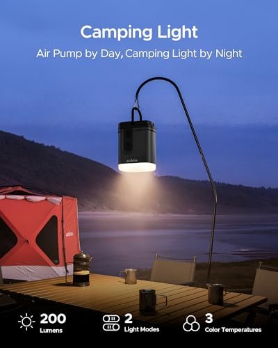ACACIA Air Pump with 4000mAh Battery and 3-Level Light