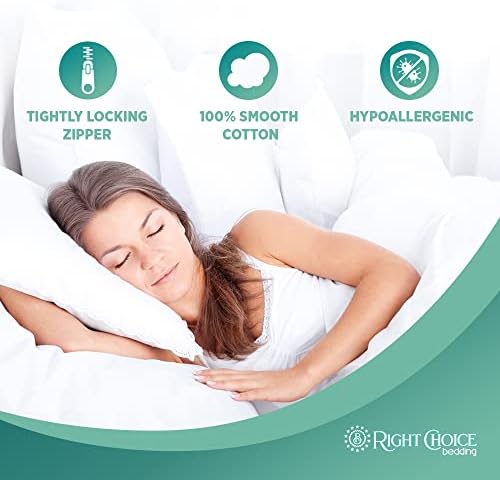 Right Choice Bedding Cotton Pillow Protectors Set of 4 20x26