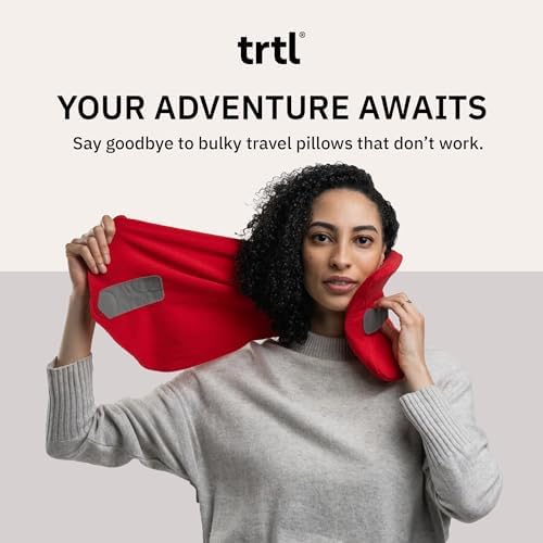 trtl Travel Pillow - Red Lightweight Neck Support Comfortable Machine-Washable
