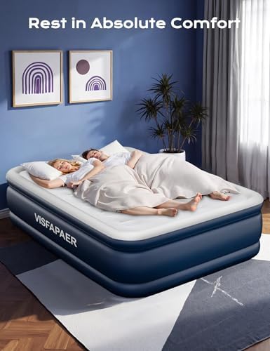 VISFAPAER 18 High Air Mattress with Built-in Pump 1