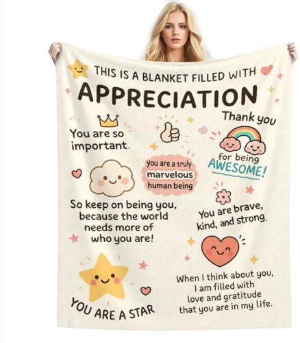 Appreciation Blanket 50x40 Gratitude Throw for Friends and Family