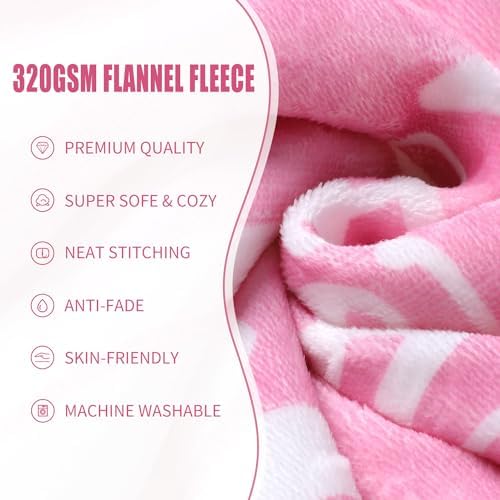 EliteOne Nurse Sherpa Fleece Throw Blanket - 50x60 Pink Best Nurse Ever Gift
