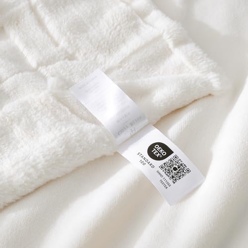 Cozy Bliss Checkered Faux Rabbit Fur Throw Blanket