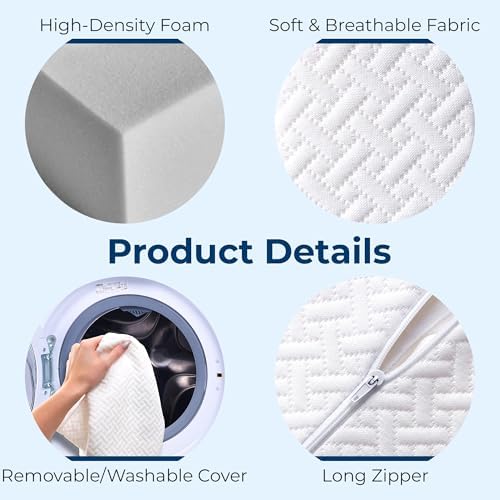 5 Stars United Small Pregnancy Pillow Wedge - White