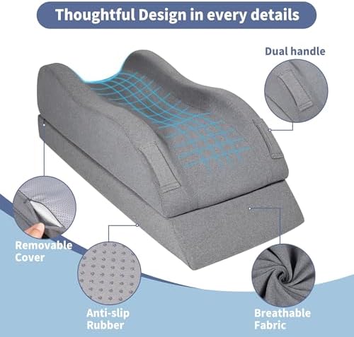 Adjustable Leg Elevation Pillow for Post Surgery Recovery