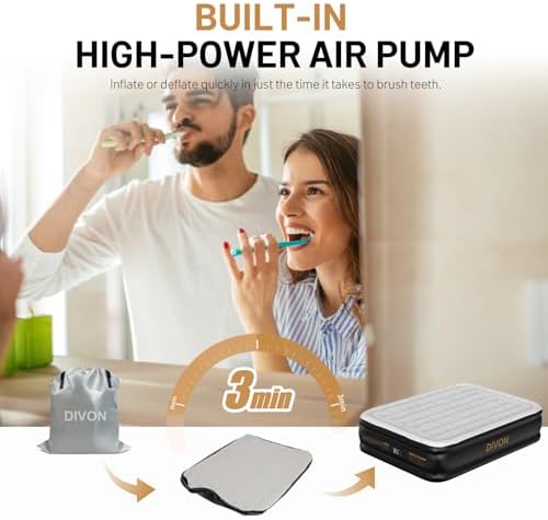 DIVON Full Air Mattress with Built-in Pump 660lbs