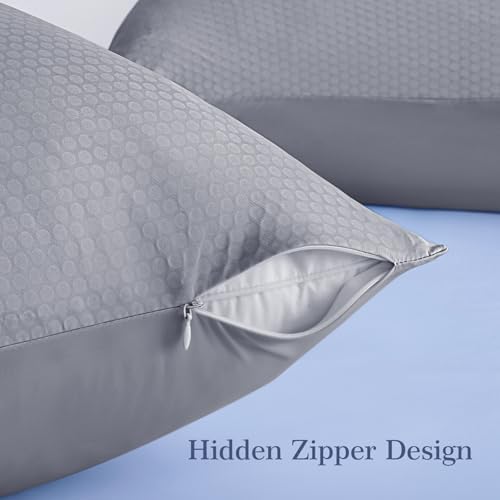 LUXEAR Cooling Pillowcases 2 Pack - PCM Tech Grey