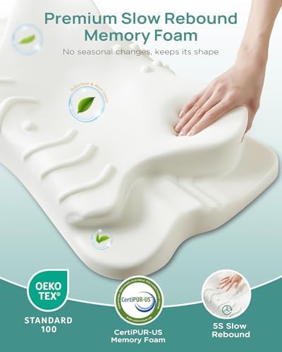 Releep Adjustable Cervical Neck Pillow for Pain Relief