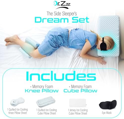 Dr Zzz Cooling Cube Pillow and Knee Pillow Set 1