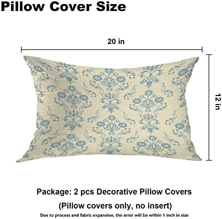 Batmerry Retro Blue Flowers Floral Throw Pillow Covers