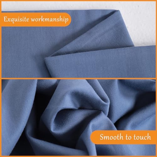 NTBAY Queen Cotton Pillowcases Set of 2 Denim Blue