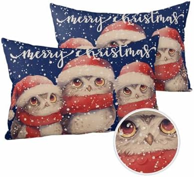Waterproof Pillow Protectors 2 Pack Dark Blue Retro Design with Zipper