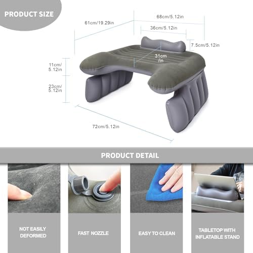 Nevife Inflatable Reading Pillow with Lap Desk