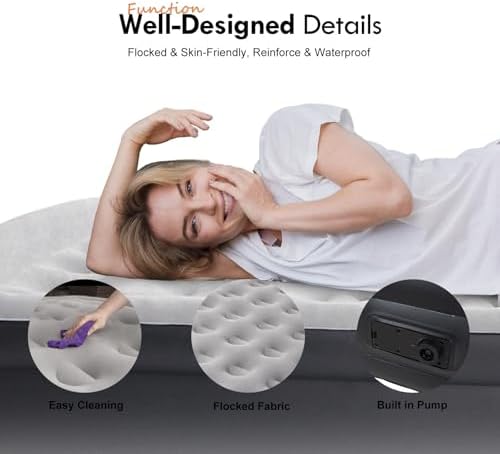 DIMAR GARDEN Queen Air Mattress with Built-in Pump 1