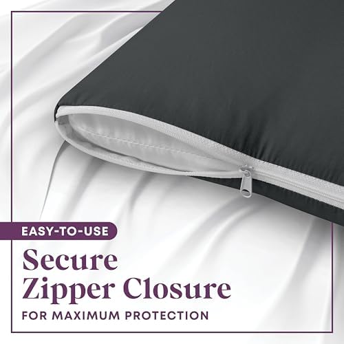 CirclesHome Pillow Protectors 2 Pack King Size Zippered