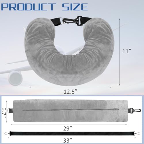 Posinda 2-Pack Stuffable Travel Neck Pillow