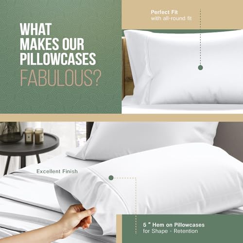 Texas Linen Co 100 Organic Cotton Pillowcases Set of 2 - Light Grey