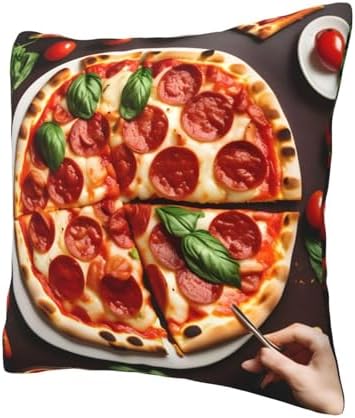 Ogniwo Pizza Food Throw Pillow 12x12 Inch