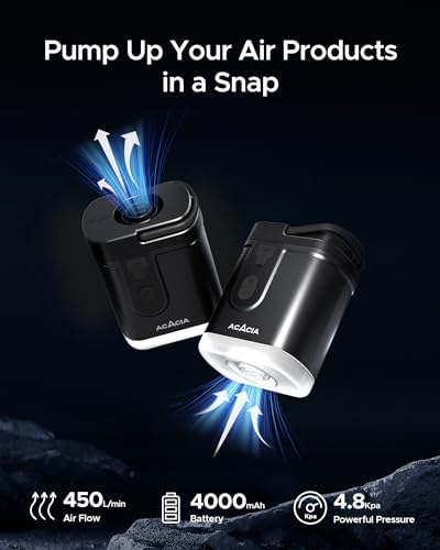 ACACIA Air Pump with 4000mAh Battery and 3-Level Light