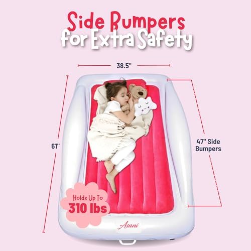 Asani Inflatable Toddler Bed with Electric Pump and Carry Case