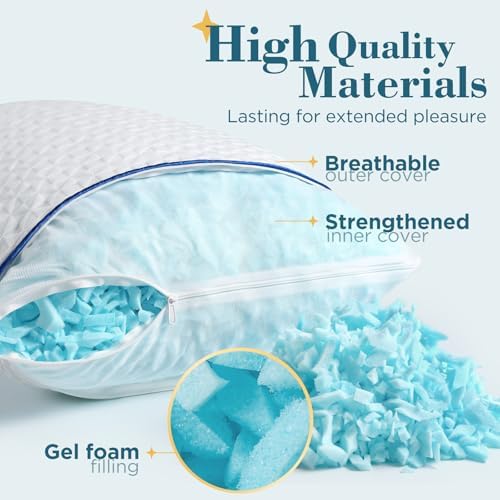 Viewstar Shredded Memory Foam Pillows Queen Set of 2