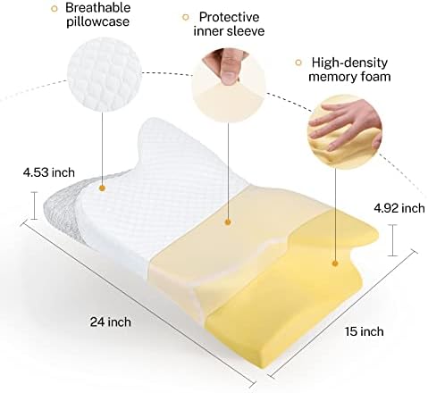 Misiki Cervical Foam Pillow for Neck Pain Relief