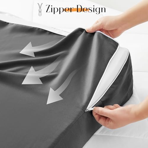Horbaunal Dark Grey Wedge Pillow Cover with Zipper