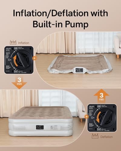 NatraCalm Air Mattress Full with Built in Pump