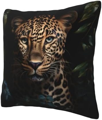 Ogniwo Leopard Print Throw Pillow 12x12 Inch