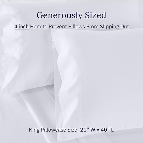 California Design Den 500 TC Cotton Sateen Pillowcases Set of 2 King