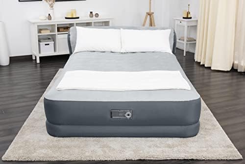 SleepLux Queen Air Mattress with Headboard and USB Charger