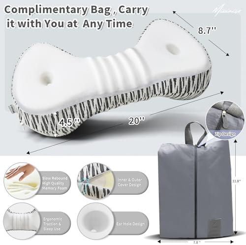 Mixiniso Neck Support Pillow with Cooling Case and Portable Bag 1