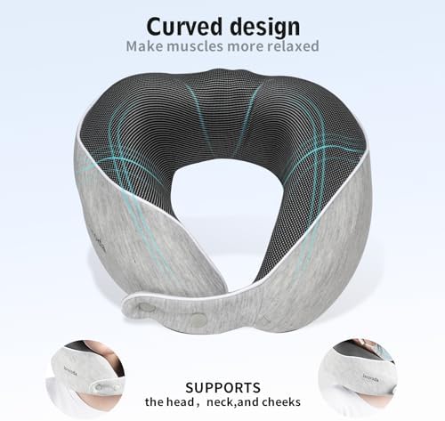 Jsroroda 360-Degree Travel Neck Pillow - Memory Foam Breathable Comfortable