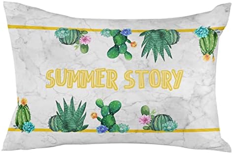 Waterproof Pillow Protector 2 Pack with Zipper and Marble Texture