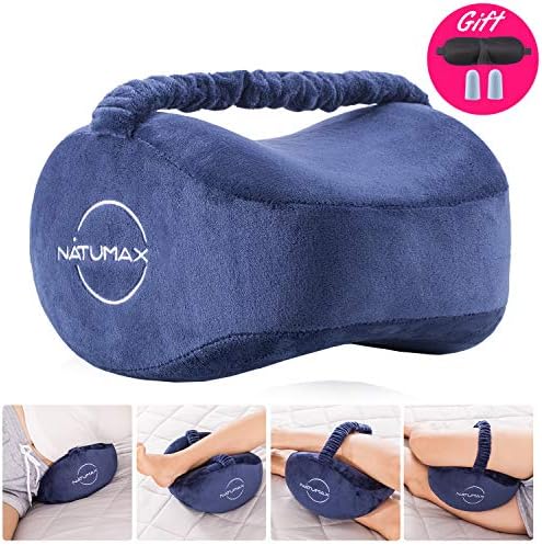 NATUMAX Knee Pillow with Sleep Mask and Ear Plugs
